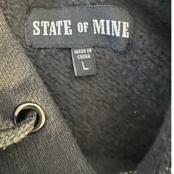 State of Mine NC Tar Heel Camouflage Center Embroidered Black Hoodie Size L - Picture 5 of 8